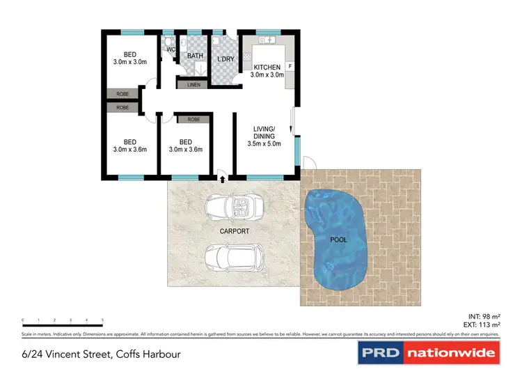 Floorplan of Homely townhouse listing, 6/24 Vincent Street, Coffs Harbour NSW 2450