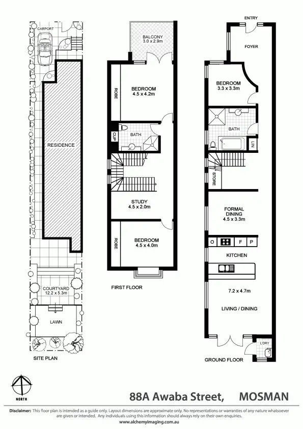 Floorplan of Homely house listing, 88A Awaba Street, Mosman NSW 2088