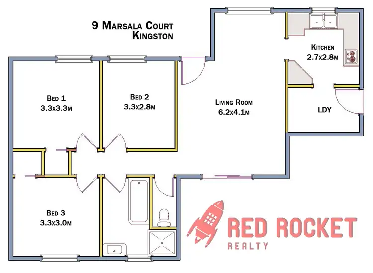 Floorplan of Homely house listing, 9 Marsala Court, Kingston QLD 4114