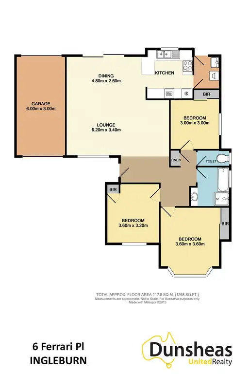 Floorplan of Homely house listing, 6 Ferrari Place, Ingleburn NSW 2565