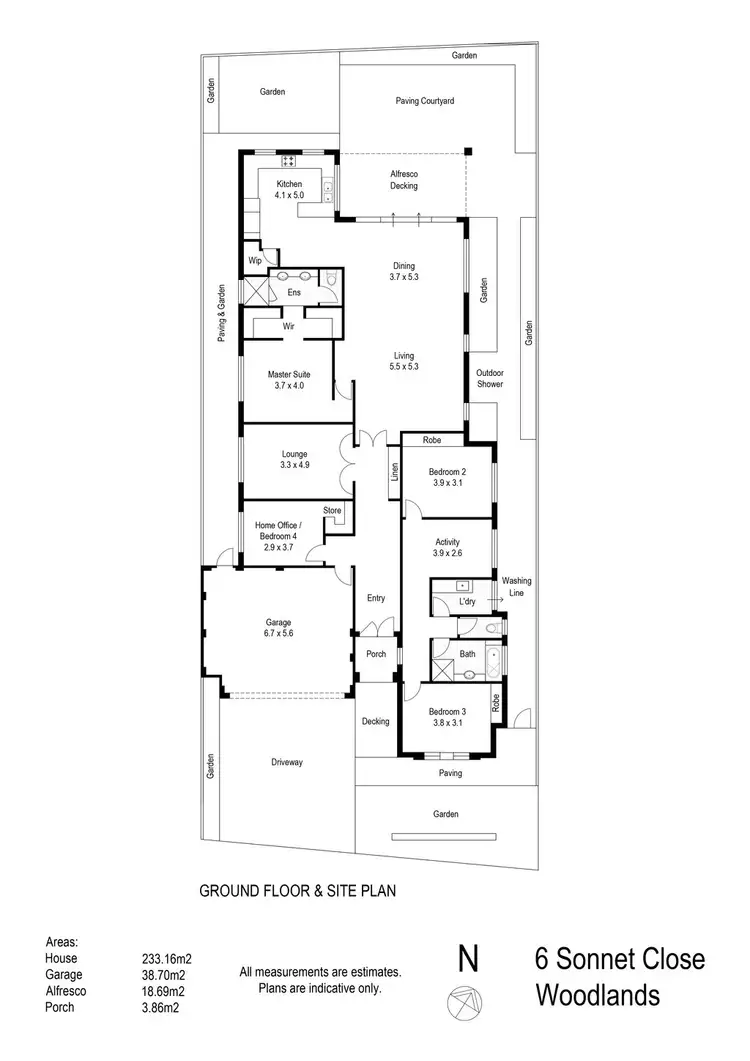 Floorplan of Homely house listing, 6 Sonnet Close, Woodlands WA 6018