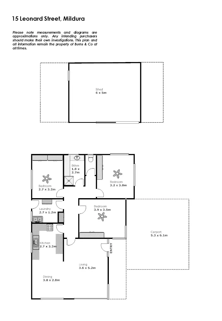 Floorplan of Homely house listing, 15 Leonard Street, Mildura VIC 3500