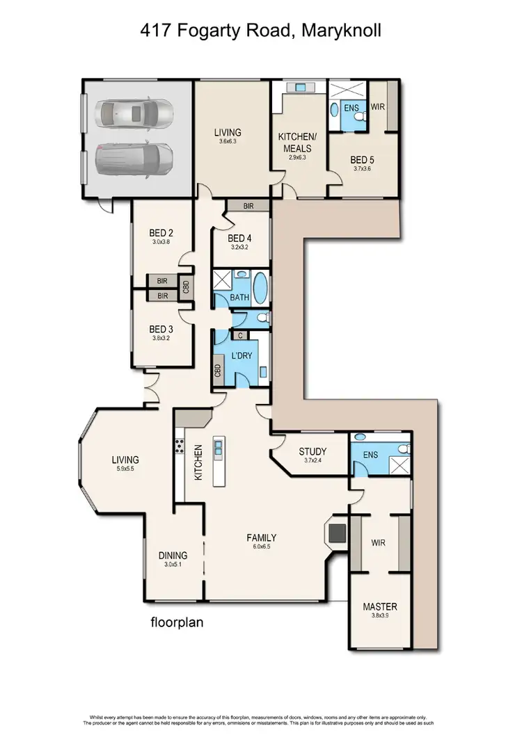 Floorplan of Homely rural property listing, 417 Fogarty Road, Maryknoll VIC 3812