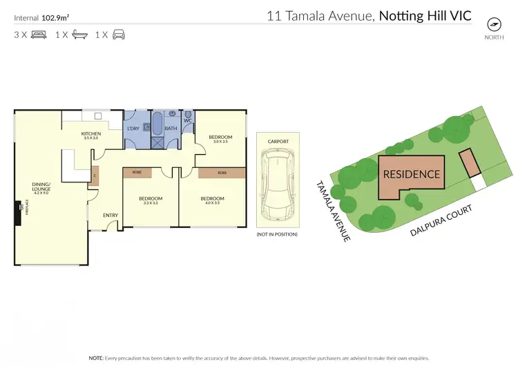Floorplan of Homely house listing, 11 Tamala Avenue, Notting Hill VIC 3168