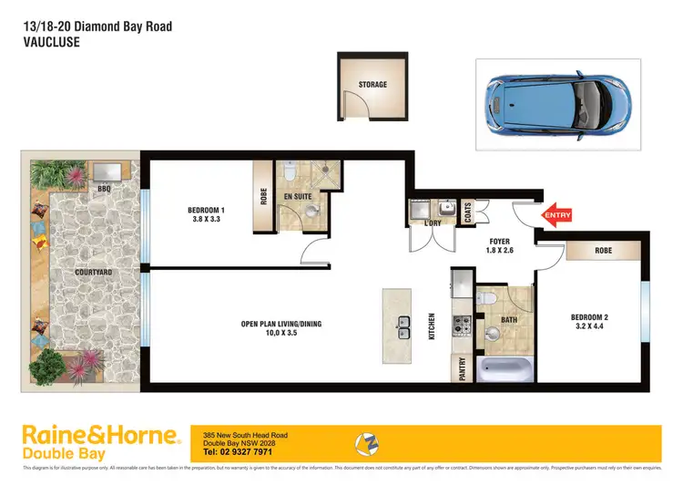 Floorplan of Homely apartment listing, 13/18-20 Diamond Bay Road, Vaucluse NSW 2030