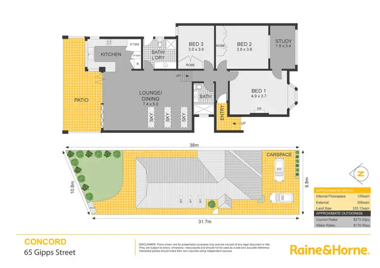 Floorplan of Homely semi-detached listing, 65 Gipps Street, Concord NSW 2137