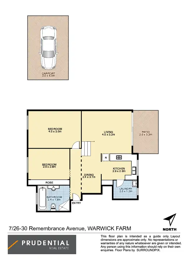 Floorplan of Homely apartment listing, 7/26-30 Rememberance Avenue, Warwick Farm NSW 2170