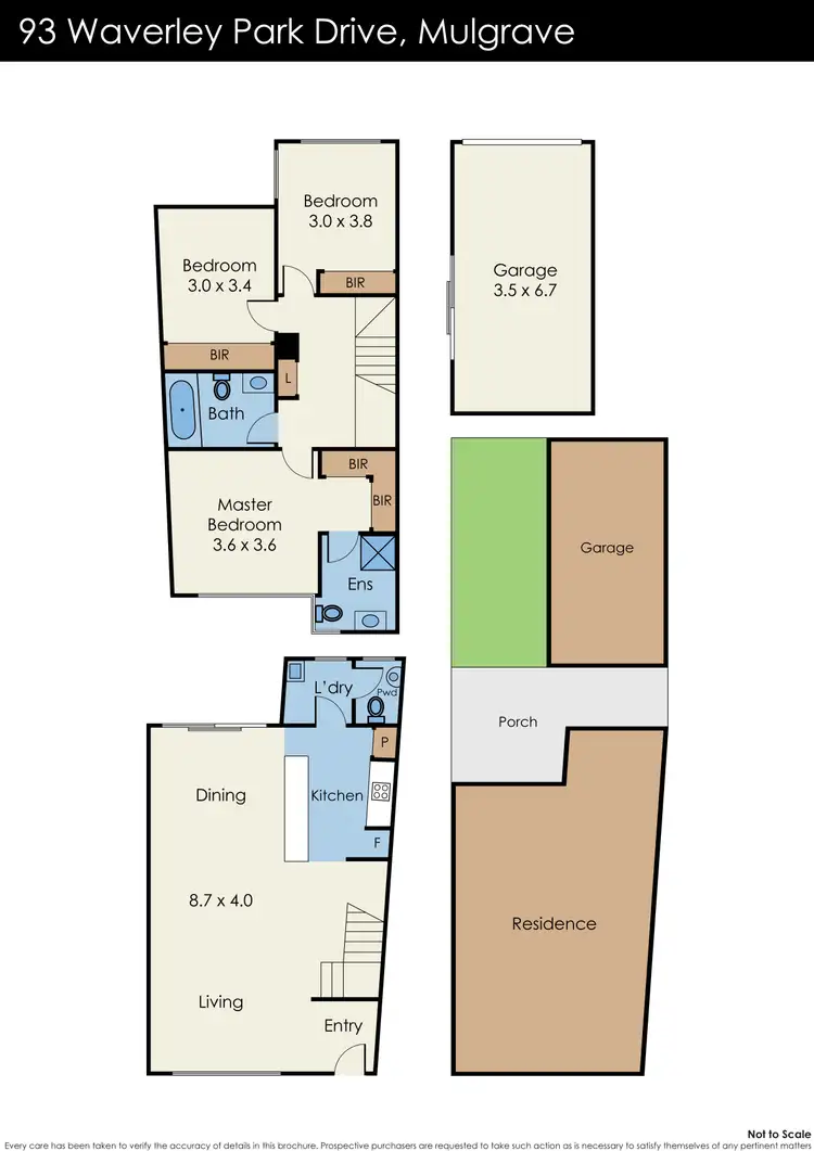 Floorplan of Homely townhouse listing, 93 Waverley Park Drive, Mulgrave VIC 3170