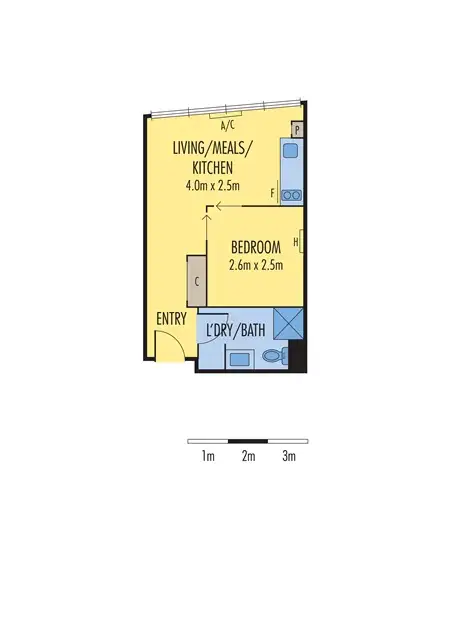 Floorplan of Homely apartment listing, 517/99 A'Beckett Street, Melbourne (CBD) VIC 3000
