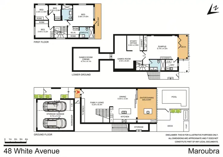 Floorplan of Homely house listing, 48 White Avenue, Maroubra NSW 2035