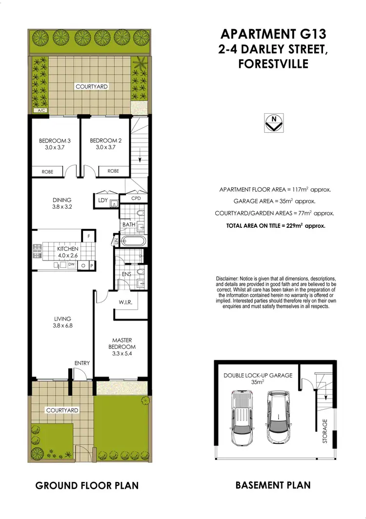 Floorplan of Homely unit listing, G13/2-4 Darley Street, Forestville NSW 2087