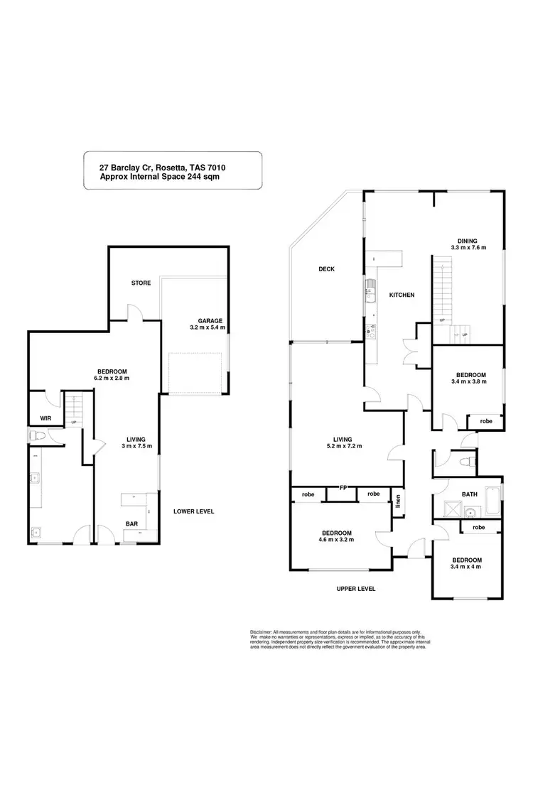 Floorplan of Homely house listing, 27 Barclay Crescent, Rosetta TAS 7010