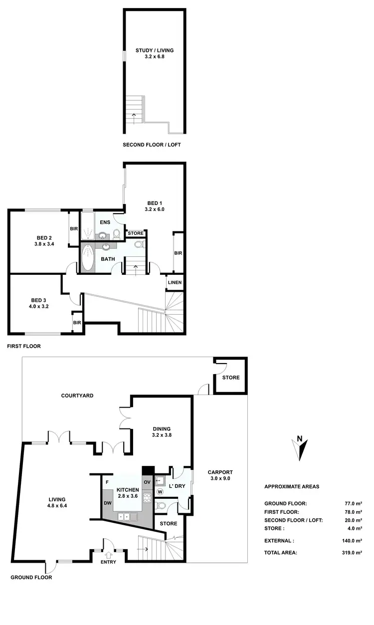Floorplan of Homely townhouse listing, 41A Tate Street, West Leederville WA 6007