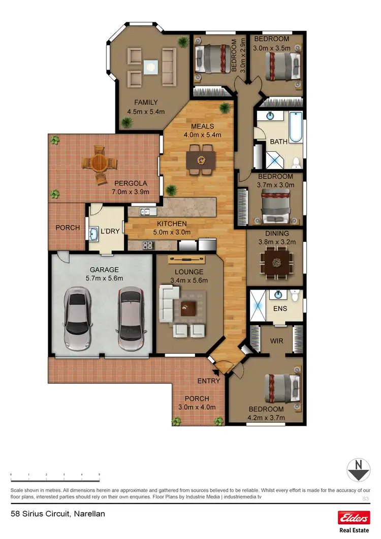 Floorplan of Homely house listing, 58 Sirius Circuit, Narellan NSW 2567