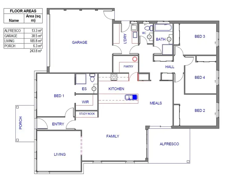 Floorplan of Homely house listing, 13 Griffiths Link, Googong NSW 2620