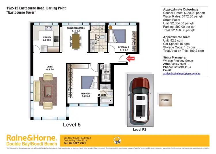 Floorplan of Homely apartment listing, 15/2 Eastbourne Road, Darling Point NSW 2027