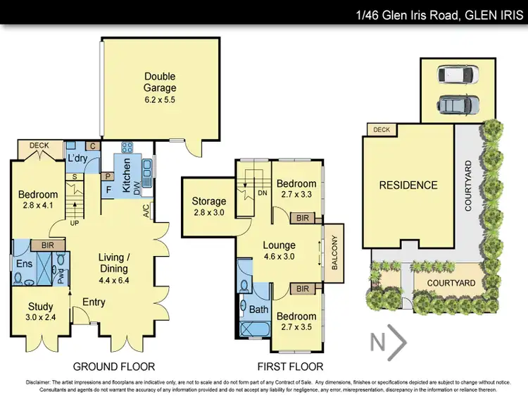 Floorplan of Homely townhouse listing, 1/46 Glen Iris Road, Glen Iris VIC 3146