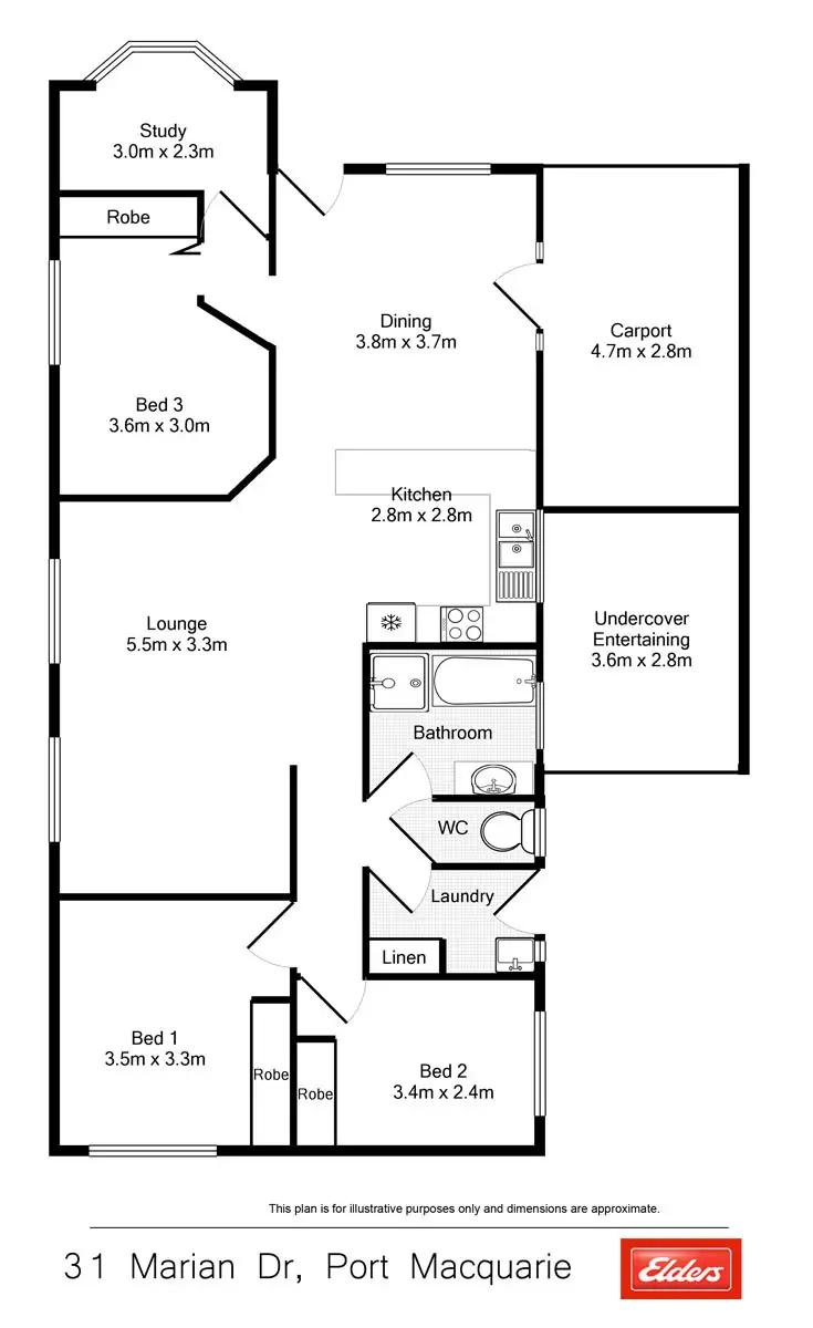 Floorplan of Homely house listing, 31 Marian Drive, Port Macquarie NSW 2444