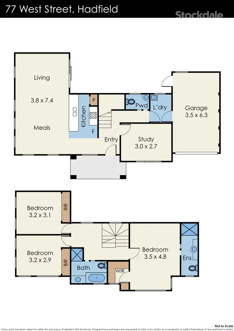 Floorplan of Homely townhouse listing, 77 West Street, Hadfield VIC 3046