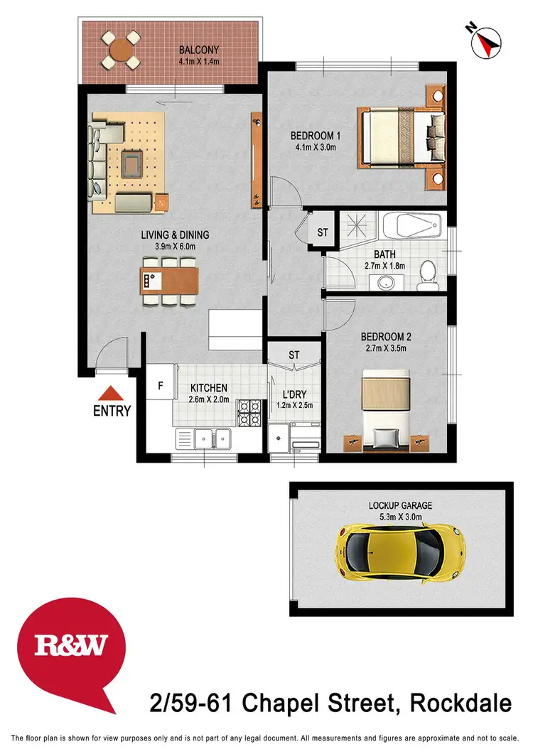 Floorplan of Homely apartment listing, 2/59 Chapel Street, Rockdale NSW 2216
