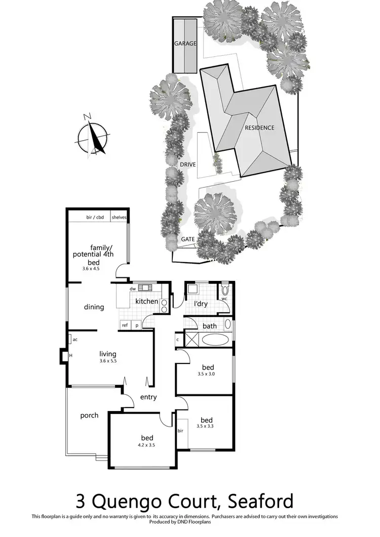 Floorplan of Homely house listing, 3 Quengo Court, Seaford VIC 3198