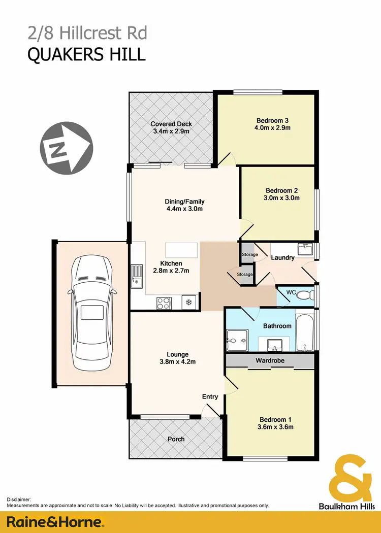 Floorplan of Homely townhouse listing, 2/8 Hillcrest Road, Quakers Hill NSW 2763