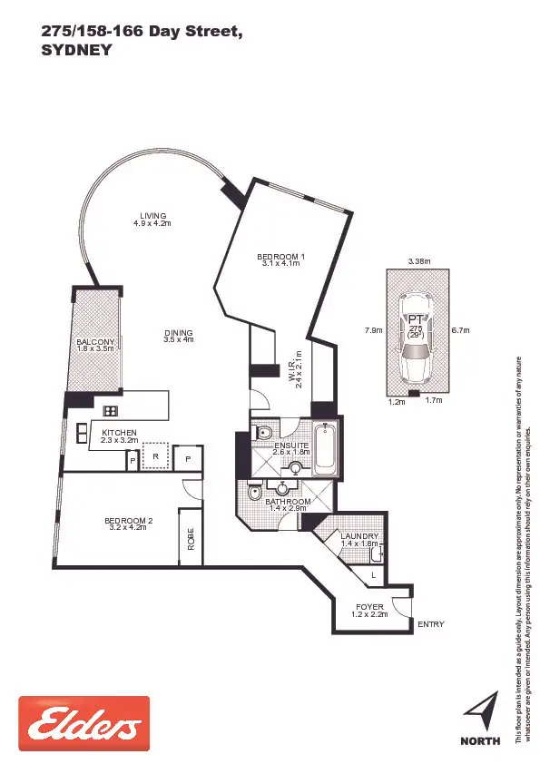 Floorplan of Homely apartment listing, 275/158-166 Day Street (289-295 Sussex Street), Sydney NSW 2000