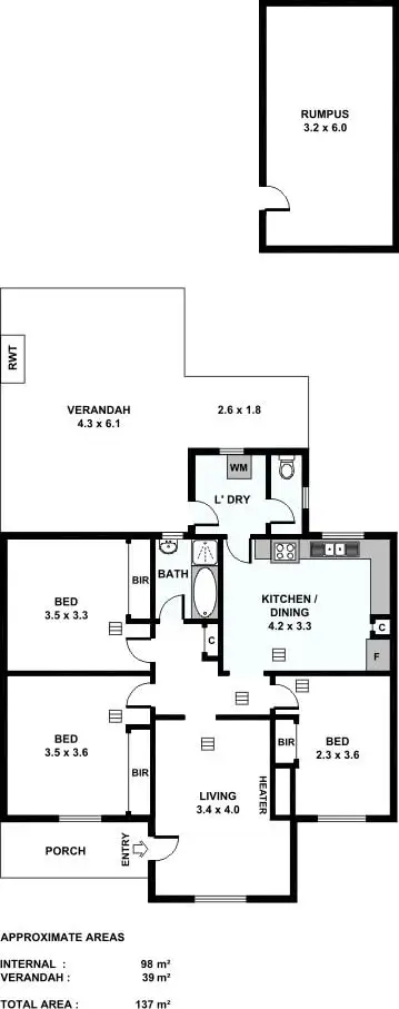 Floorplan of Homely house listing, 9 Ey Grove, Evanston SA 5116