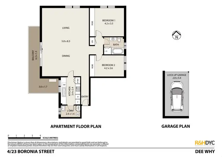 Floorplan of Homely unit listing, 4/23 Boronia Street, Dee Why NSW 2099