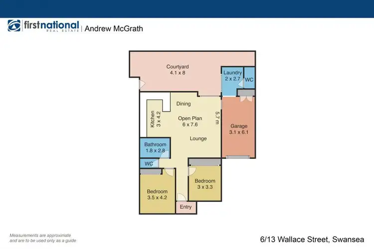 Floorplan of Homely villa listing, 6/13 Wallace Street, Swansea NSW 2281