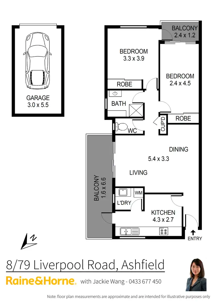 Floorplan of Homely unit listing, 8/79 Liverpool Road, Ashfield NSW 2131
