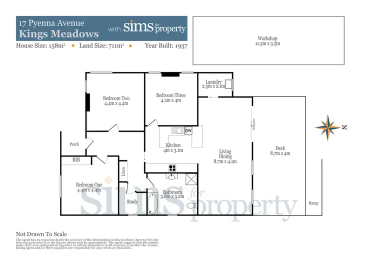 Floorplan of Homely house listing, 17 Pyenna Avenue, Kings Meadows TAS 7249