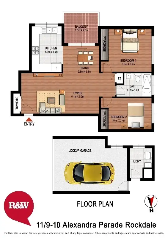 Floorplan of Homely apartment listing, 11/9-10 Alexandra Parade, Rockdale NSW 2216