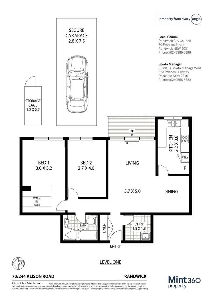 Floorplan of Homely apartment listing, 70/244 Alison Road, Randwick NSW 2031