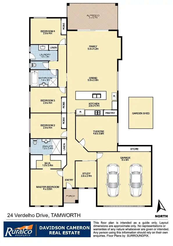 Floorplan of Homely house listing, 24 Verdelho Drive, Tamworth NSW 2340