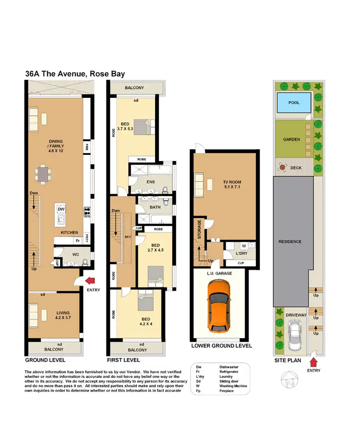Floorplan of Homely house listing, 36a The Avenue, Rose Bay NSW 2029