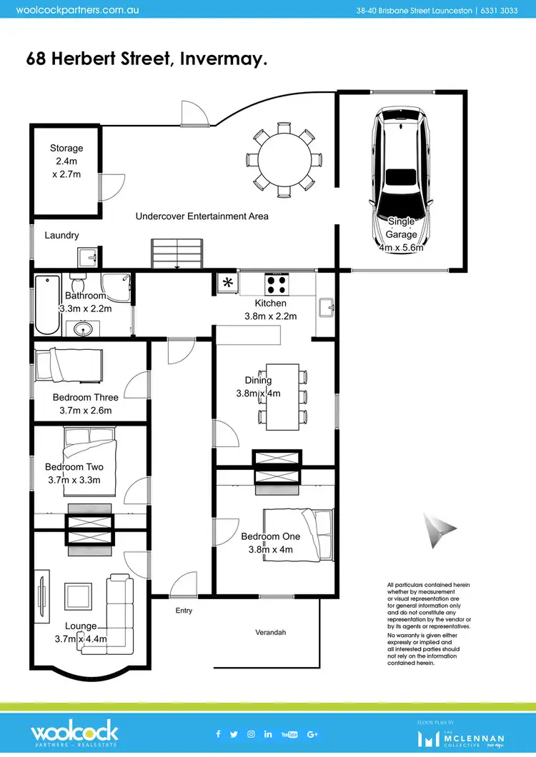 Floorplan of Homely house listing, 68 Herbert Street, Invermay TAS 7248