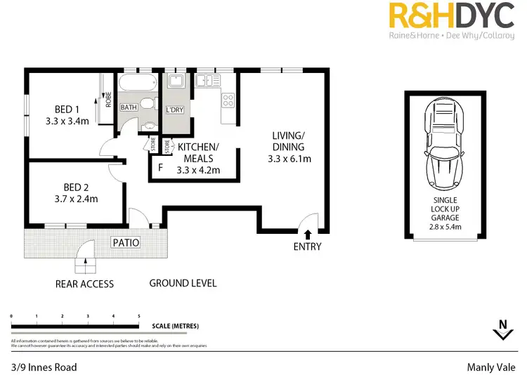Floorplan of Homely unit listing, 3/9 Innes Road, Manly Vale NSW 2093