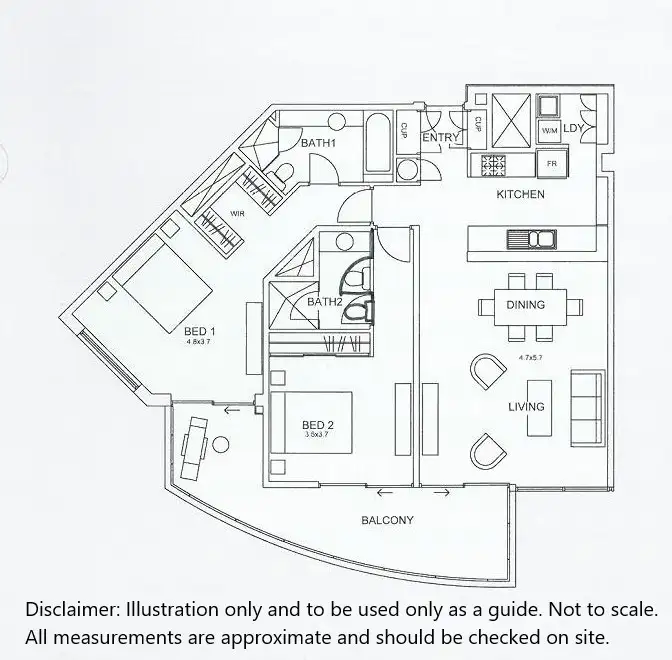 Floorplan of Homely apartment listing, 303/108 Terrace Road, East Perth WA 6004