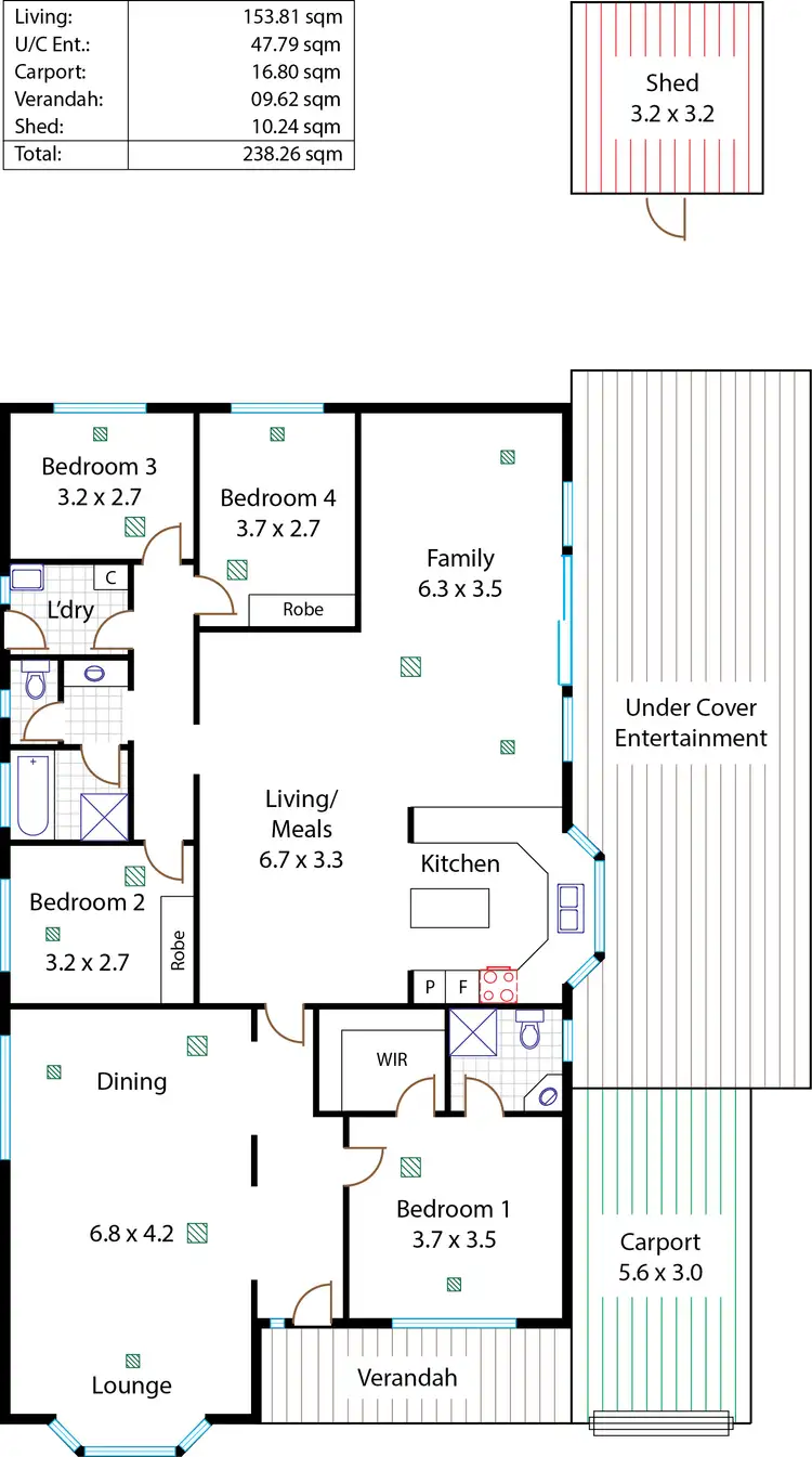 Floorplan of Homely house listing, 9 Birchen Avenue, Parafield Gardens SA 5107