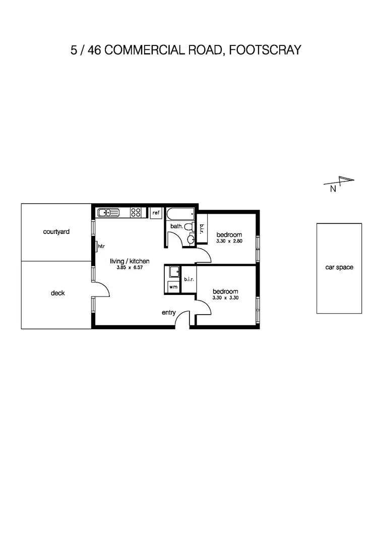 Floorplan of Homely unit listing, 5/46 Commercial Road, Footscray VIC 3011