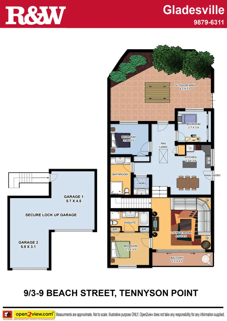 Floorplan of Homely villa listing, 9/3-9 Beach Street, Tennyson Point NSW 2111