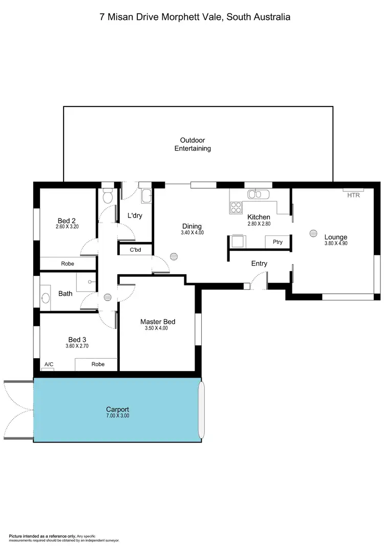 Floorplan of Homely house listing, 7 Misan Drive, Morphett Vale SA 5162