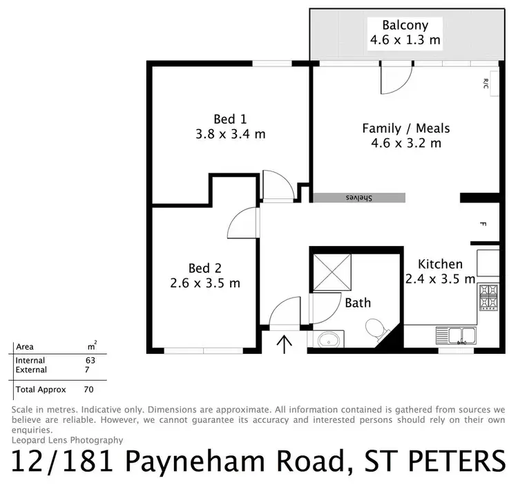 Floorplan of Homely unit listing, 12/181 Payneham Road, St Peters SA 5069