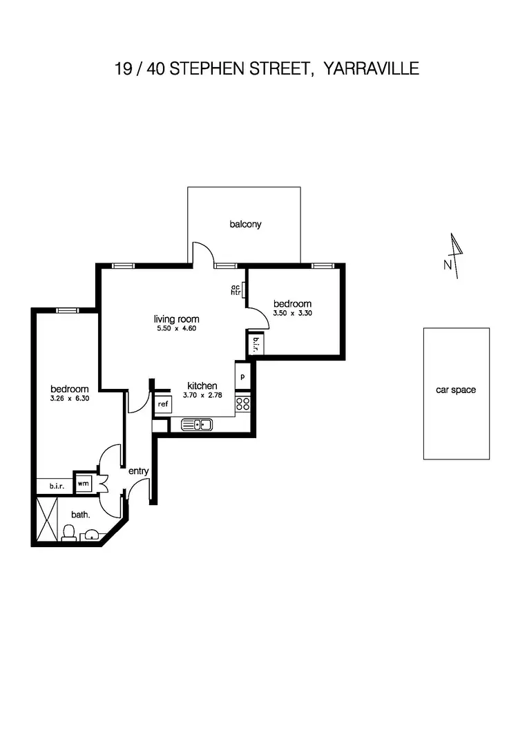 Floorplan of Homely apartment listing, 19/40 Stephen Street, Yarraville VIC 3013