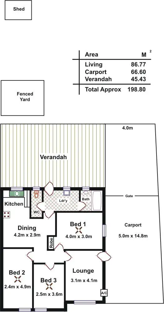 Floorplan of Homely house listing, 7 Timothy Court, Davoren Park SA 5113