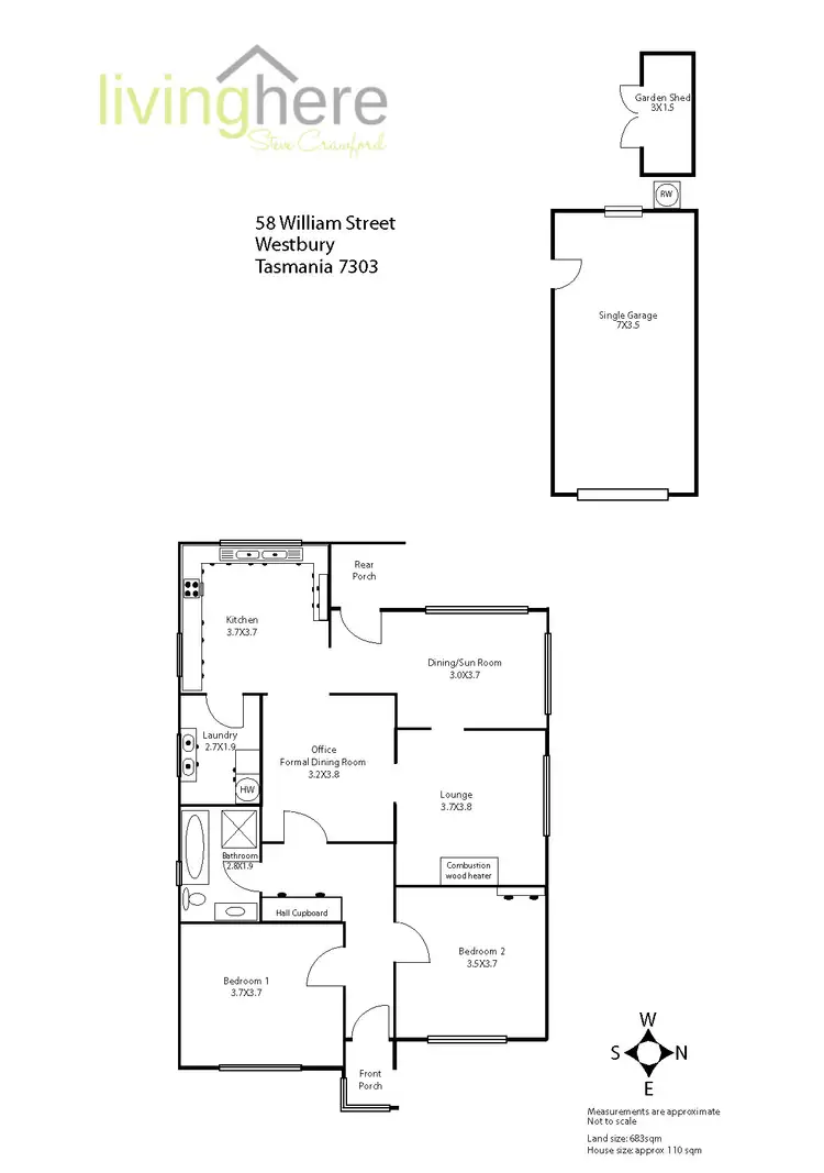 Floorplan of Homely house listing, 58 William Street, Westbury TAS 7303