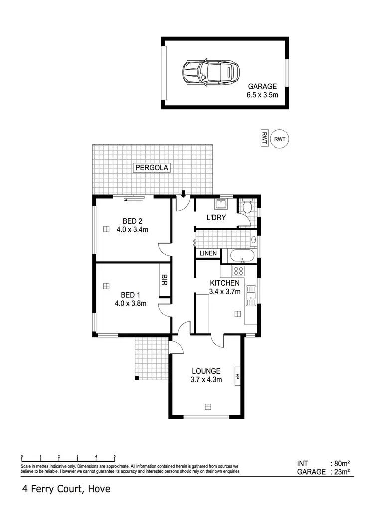 Floorplan of Homely house listing, 4 Ferry Court, Hove SA 5048