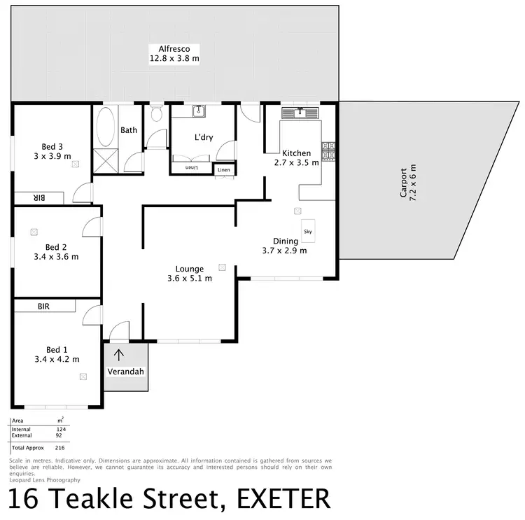 Floorplan of Homely house listing, 16 Teakle Street, Exeter SA 5019