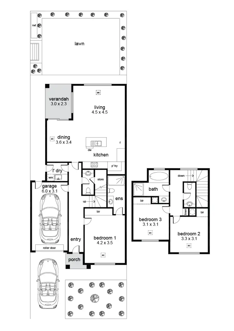 Floorplan of Homely townhouse listing, 8 Curtis Street, Woodville South SA 5011